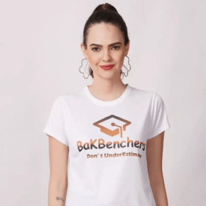 Women Bakbenchers Printed White Tshirt