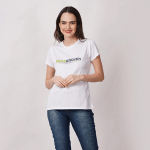 Bakbenchers Printed Women White Tshirt
