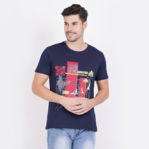 Men's Round Neck Barcord Graphic Printed Tshirts