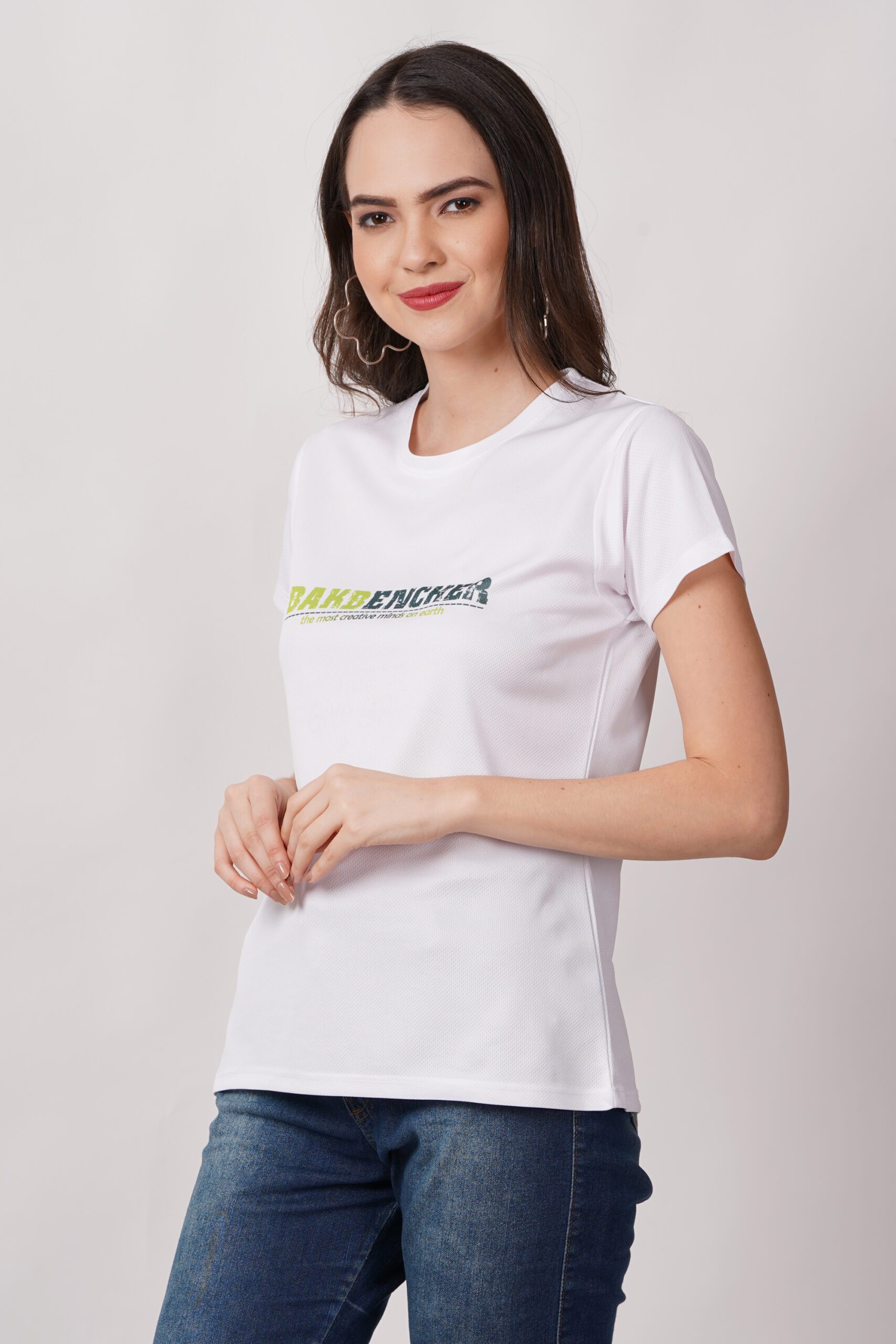 Bakbenchers Printed Women White Tshirt - Image 3