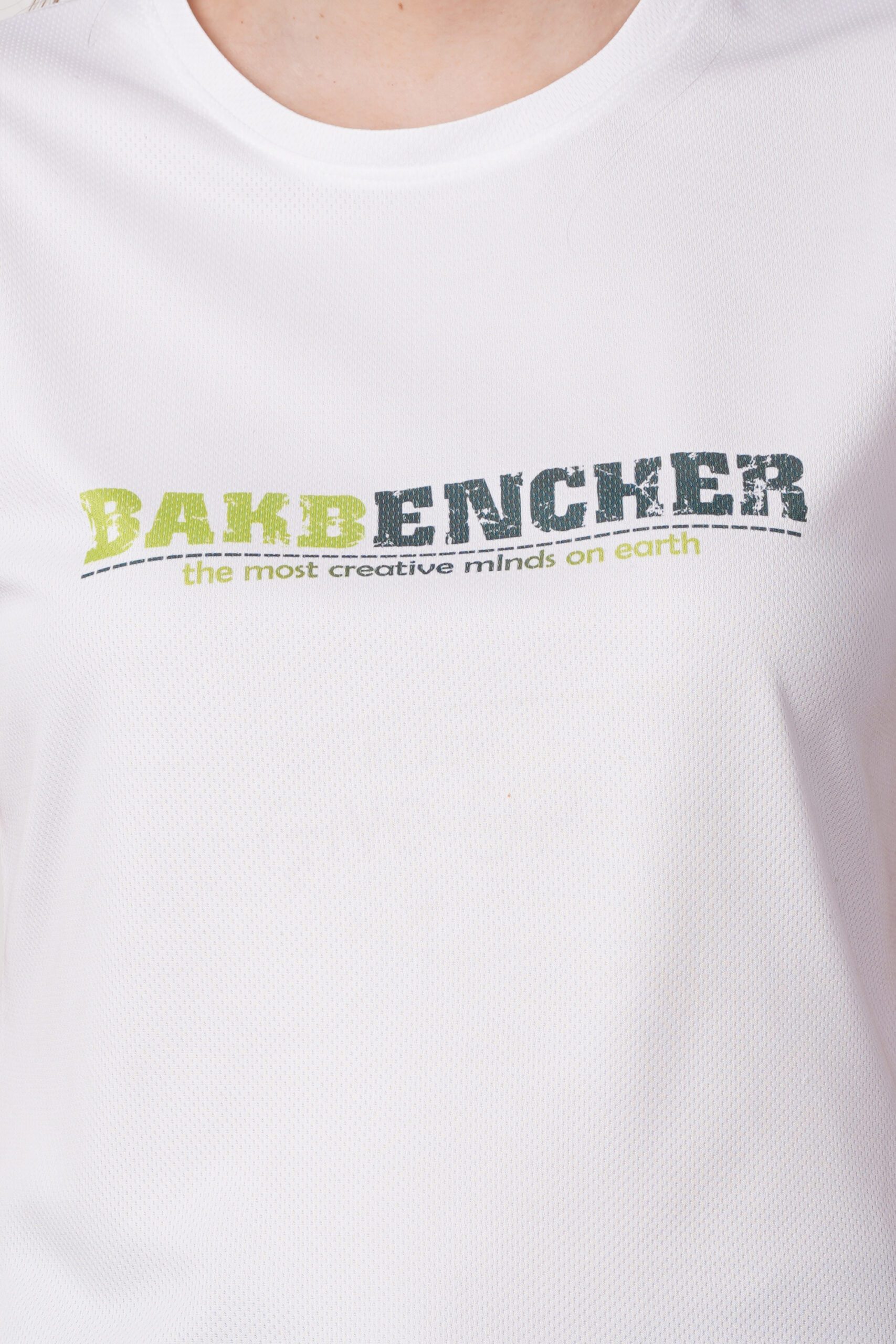 Bakbenchers Printed Women White Tshirt - Image 5