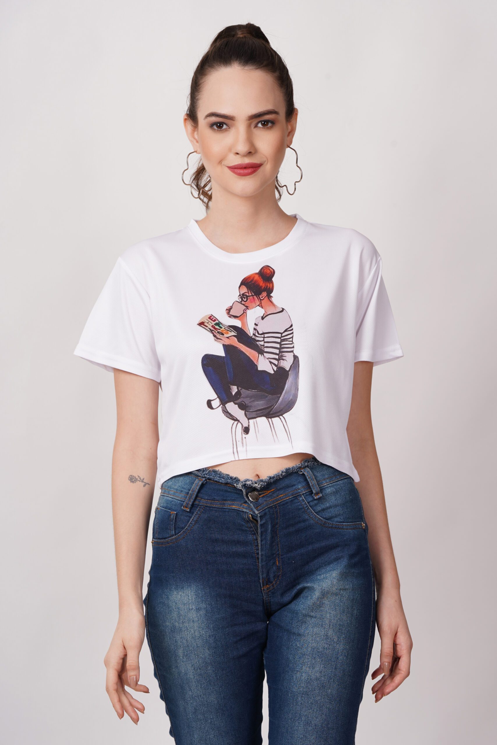 Bakbenchers Combo Graphic Printed Women White Tshirts - Image 8