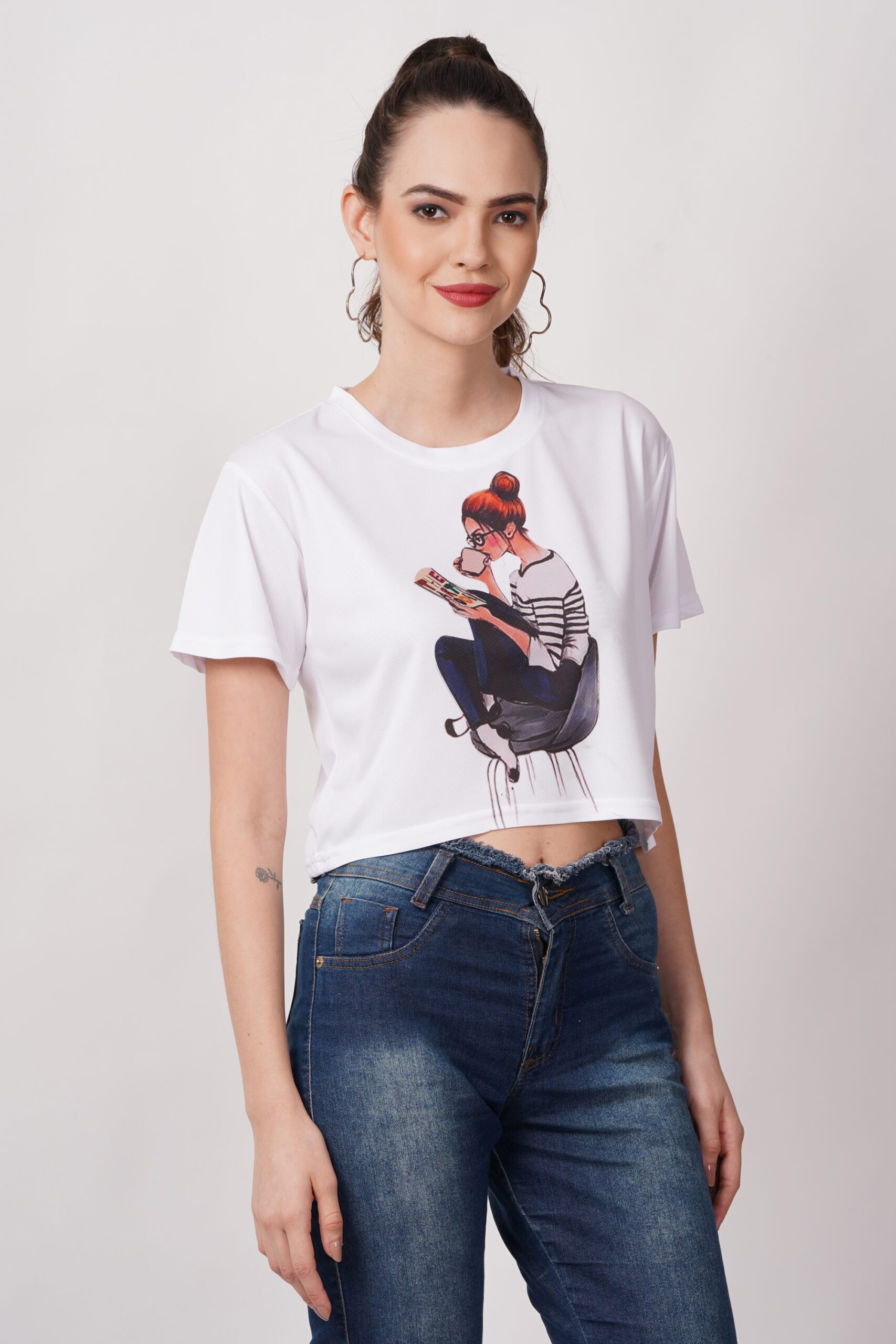 Bakbenchers Combo Graphic Printed Women White Tshirts - Image 10