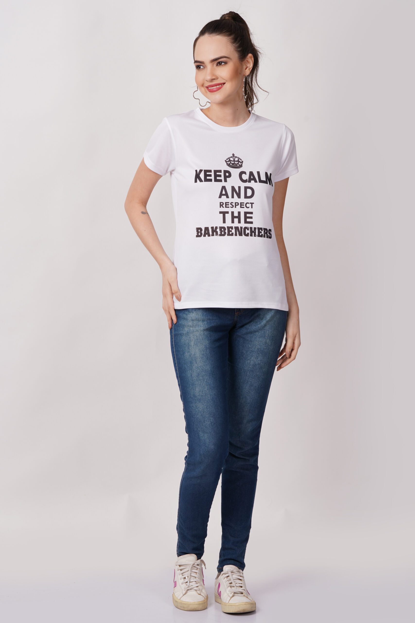 Bakbenchers Combo Quotes Printed Women White Tshirts - Image 5