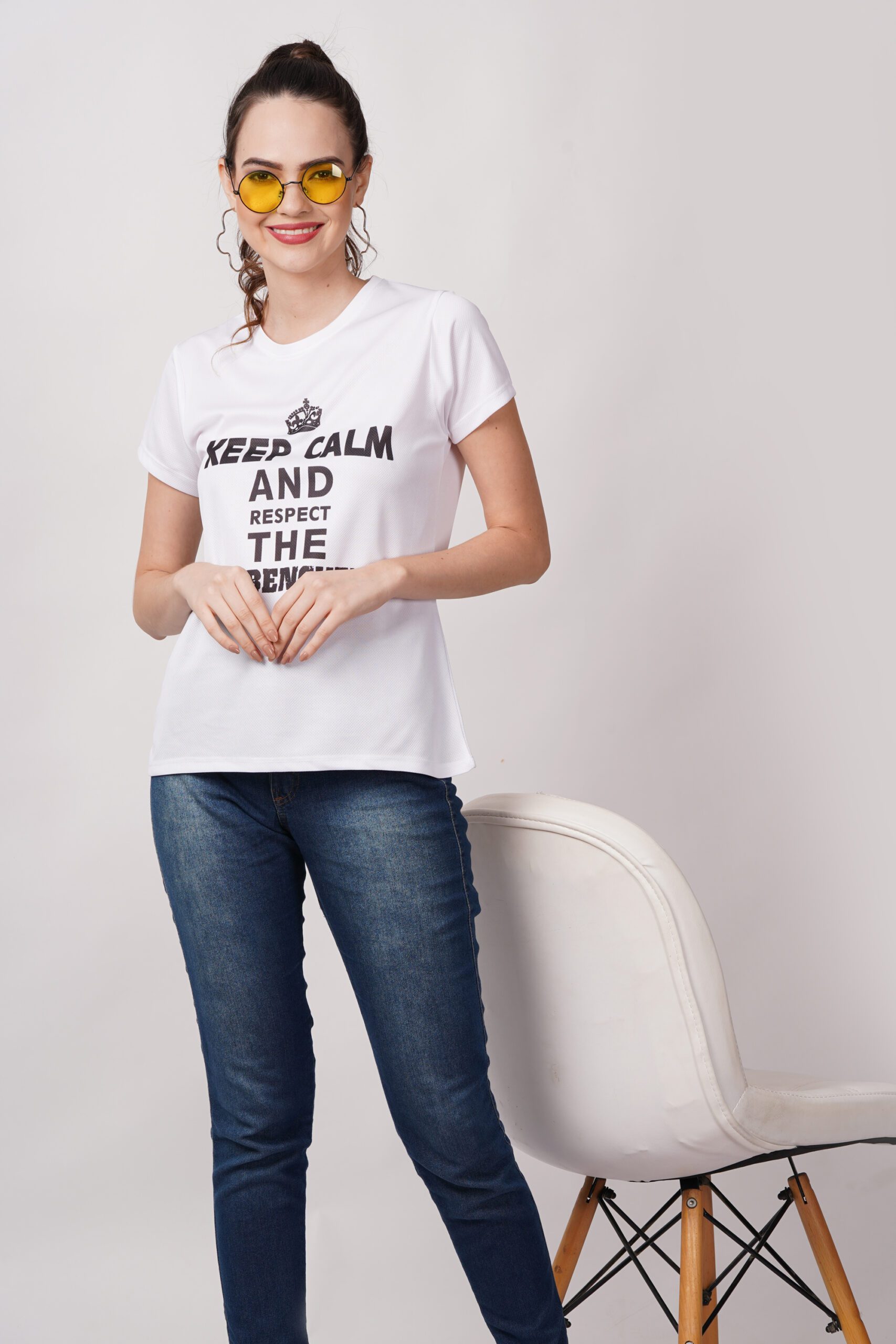 Women Graphic Printed White Tshirt - Image 8