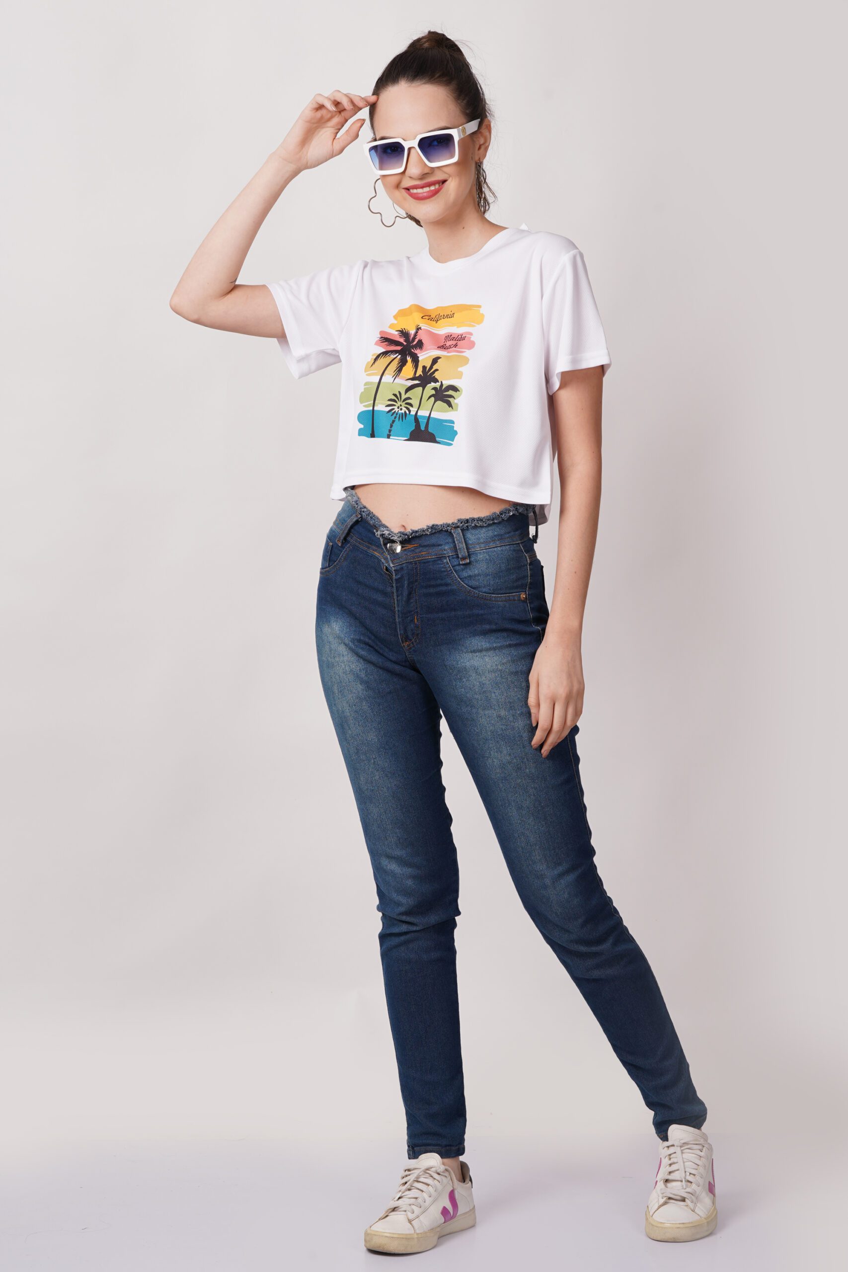 Round Neck Women Printed White Tshirts Combo - Image 7