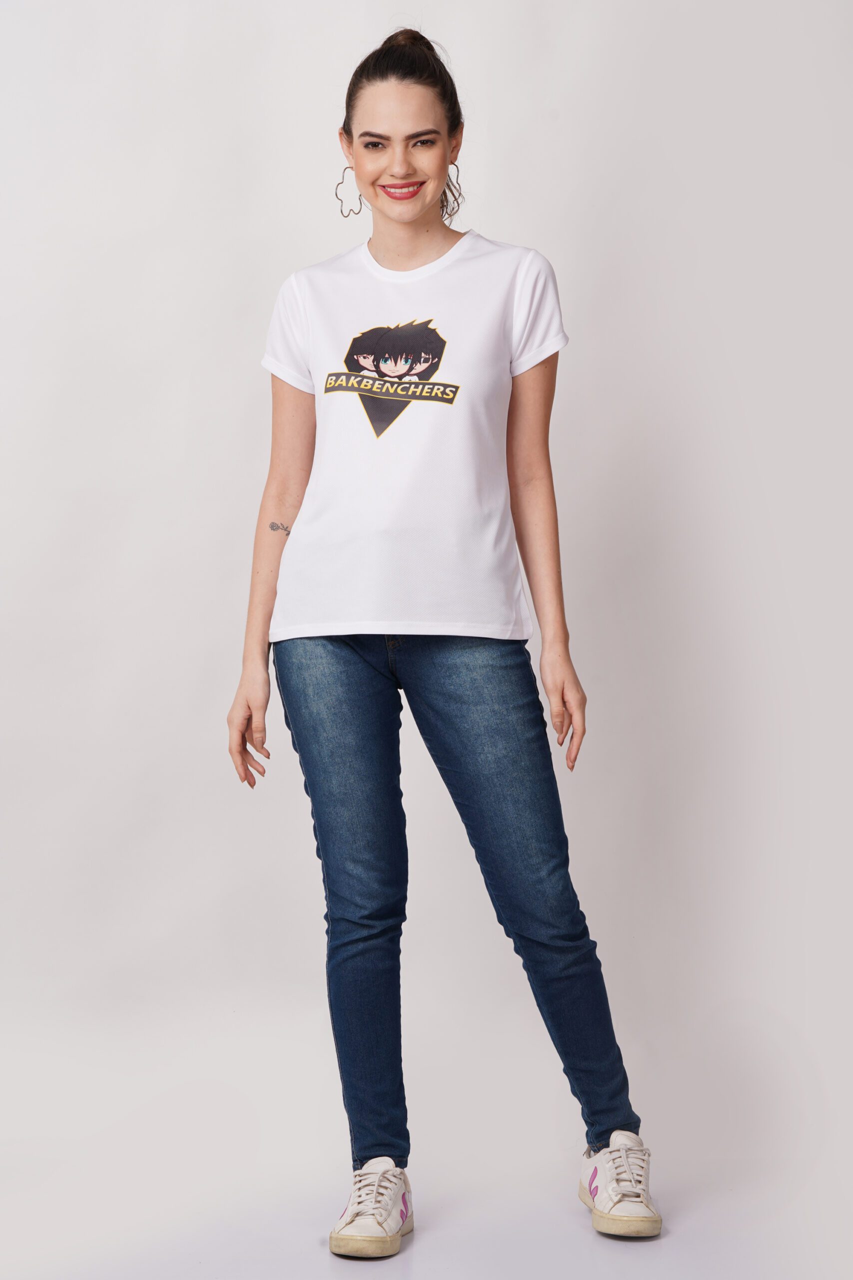 Round Neck Women Printed White Tshirts Combo - Image 6