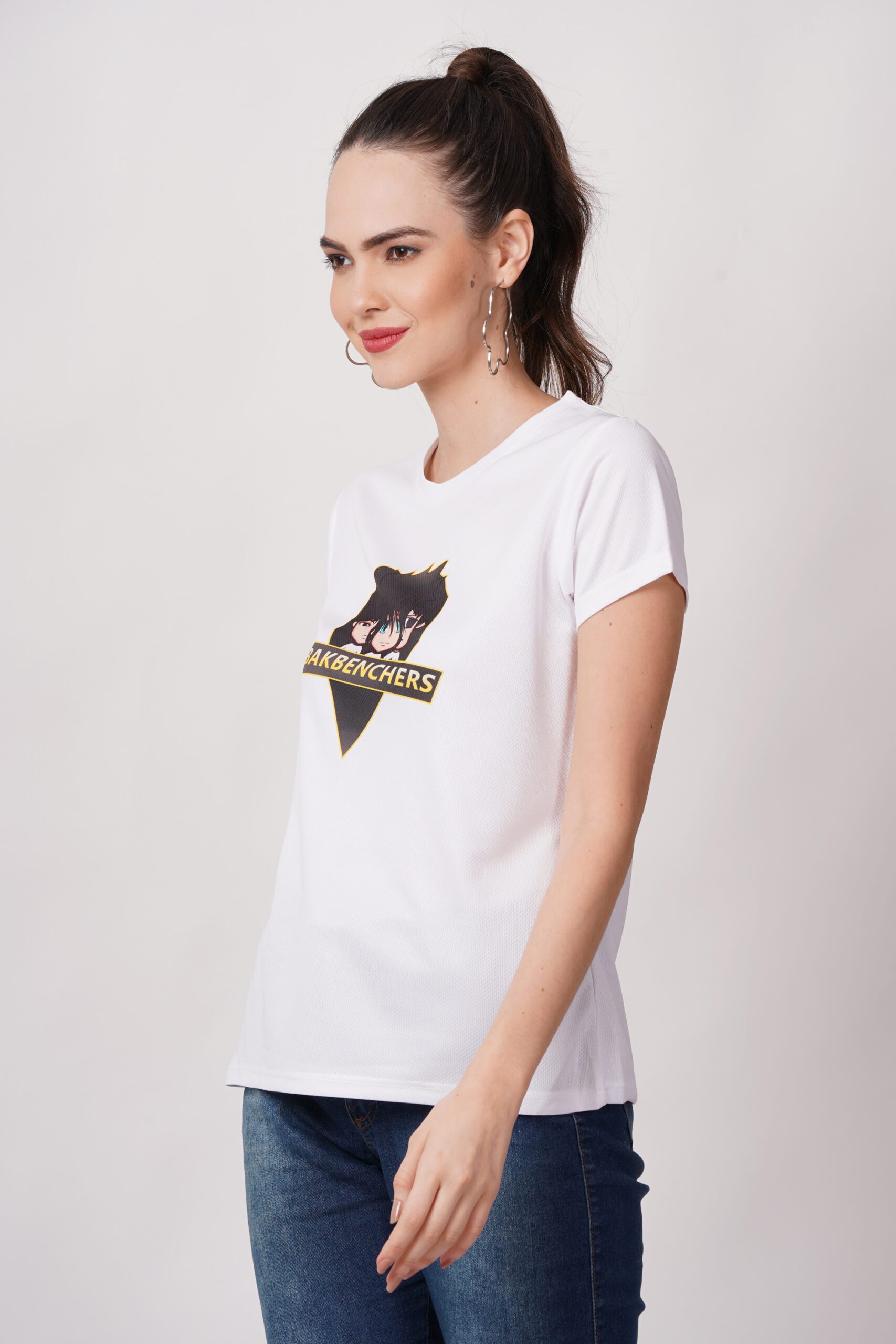 Round Neck Women Printed White Tshirts Combo - Image 4