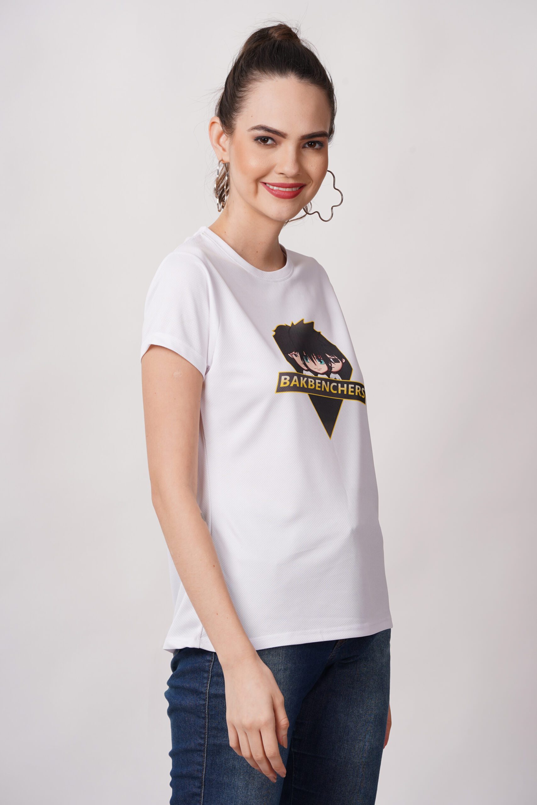 Round Neck Women Printed White Tshirts Combo - Image 3